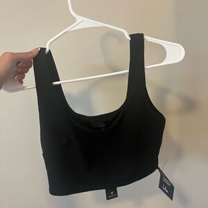 Lulus black cropped top